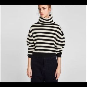 ZARA knits / striped turtleneck
